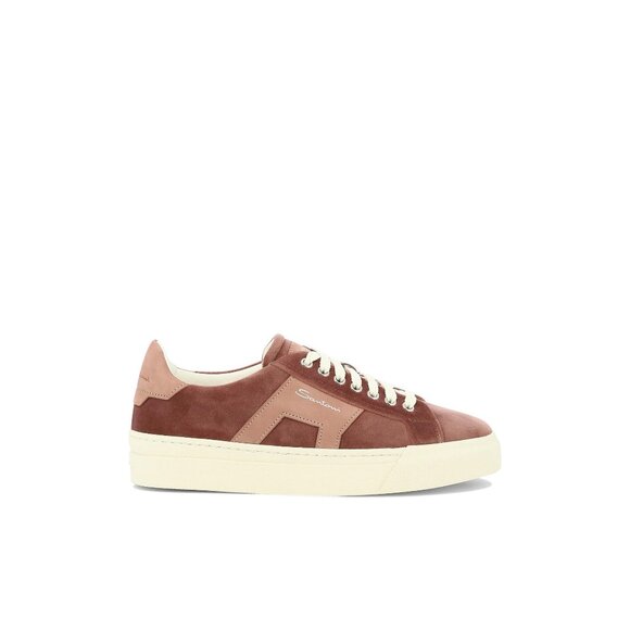 【関税込み】Sneakers in pelle scamosciata con stampa logo Santoni Sneakers In Pelle Scamosciata Con Stampa Logo Size